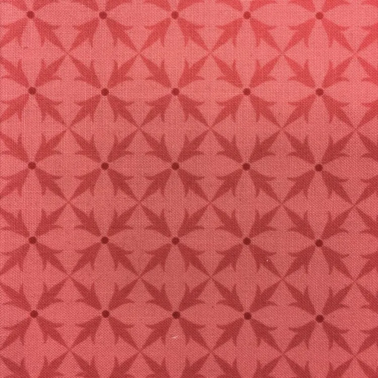 Quilting Fabric with Geometric pattern on pink from Fancy by Lily Ashbury for Moda