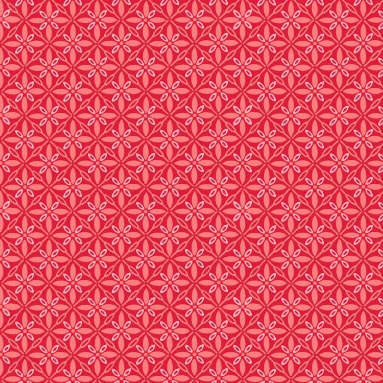 Quilting Fabric - Red Floral from KimberBell Basics for Maywood Studio MAS9396 R