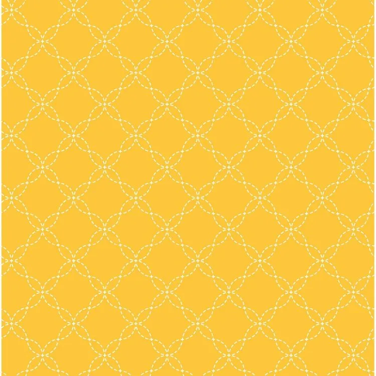 Quilting Fabric - Yellow Lattice Pattern from KimberBell Basics for Maywood Studio MAS8209 S