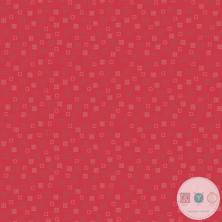 Quilting Fabric - Red Squares from Autumn Love by Lori Holt for Riley Blake Designs C7368