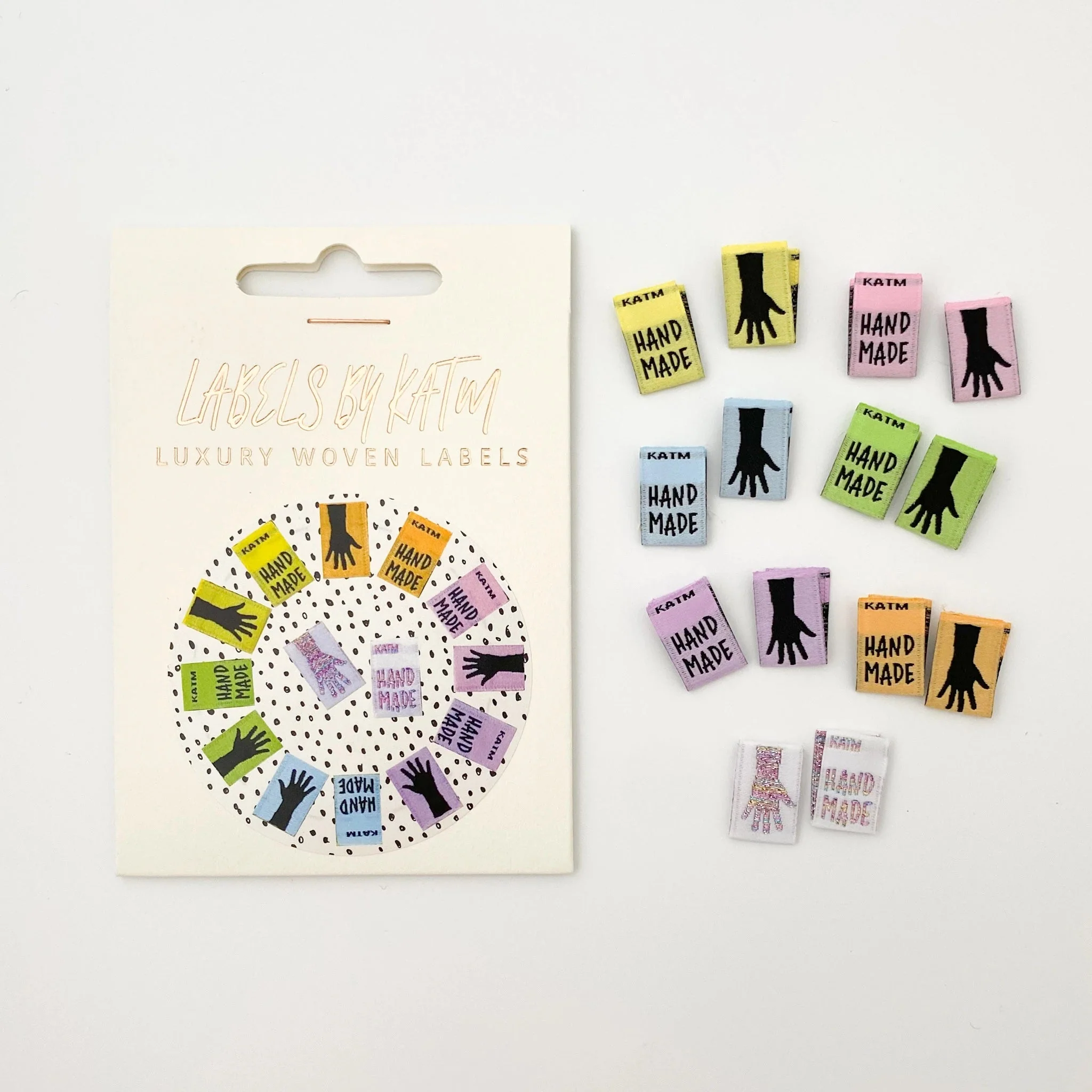 Kylie and the Machine Woven Labels - KATM - Rainbow Mini Hands Mixed Pack