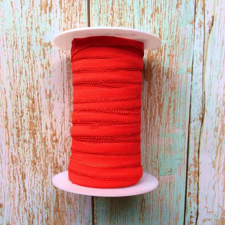 10mm Picot Edge Knicker Elastic - Red