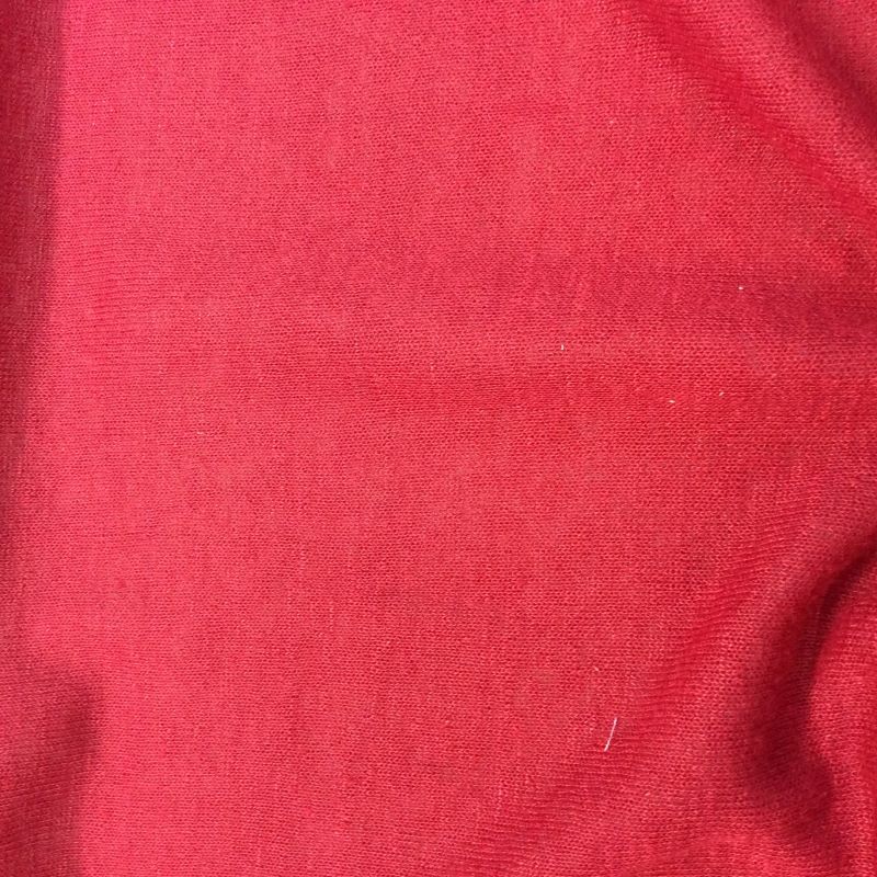 Deadstock - Ex-Designer -Linen Blend Knit Fabric in Red - Quilt Yarn Stitch