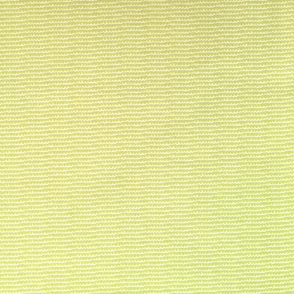 REMNANT - 0.85m - Quilting Fabric - Waves on Green from Mouse Camp by Erica Hite for Windham Fabrics 402668