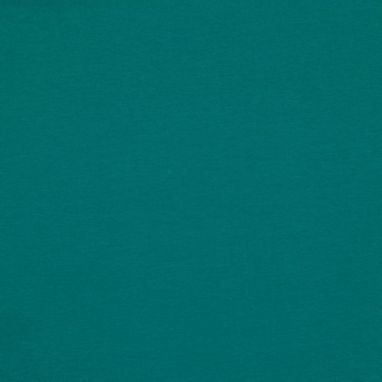 REMNANT - 0.55m - Organic Soft Sweat Jersey Fabric in Petrol Blue Green