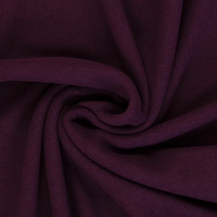 REMNANT - 1m - Soft Brushed Knit Sweater Fabric in Wine Bordeaux