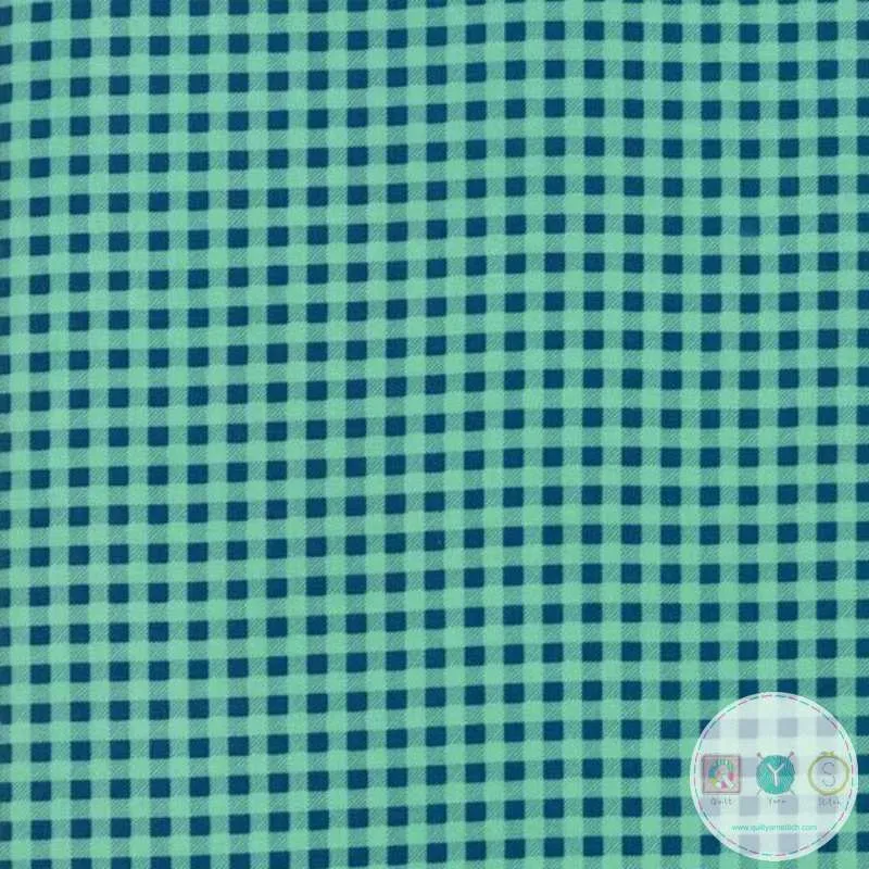 REMNANT - 0.38m - Quilting Fabric - Green Gingham Blender from Well Said by Sandy Gervais for Moda Fabrics 17968 12