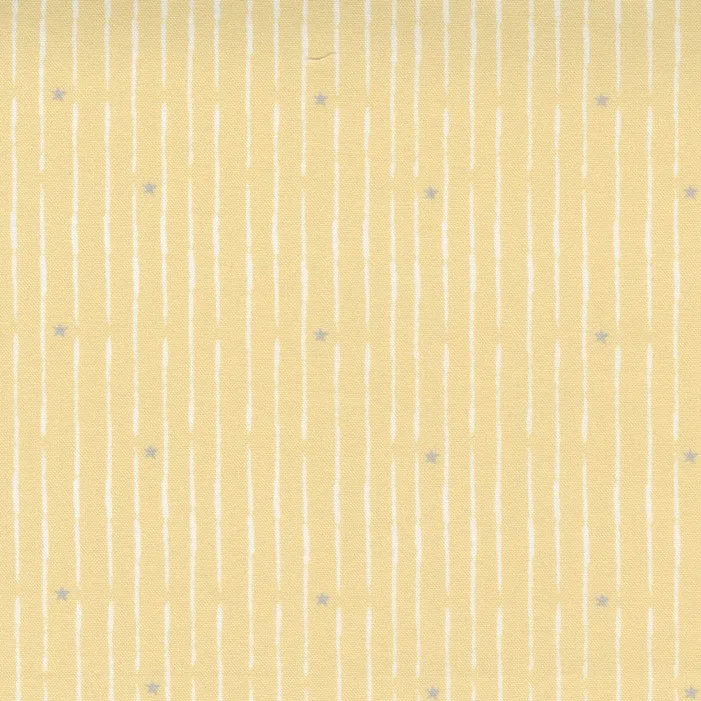 REMNANT - 1.10m - Quilting Fabric - Broken Star Stripe from Little Ducklings by Paper and Cloth for Moda 25108 16 Mustard