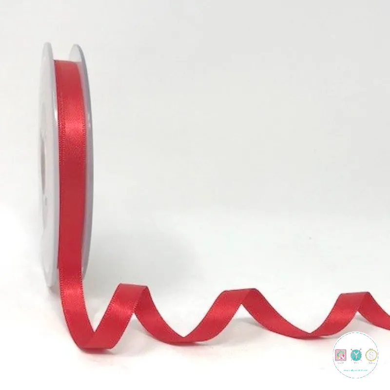 8mm Satin Ribbon in Red