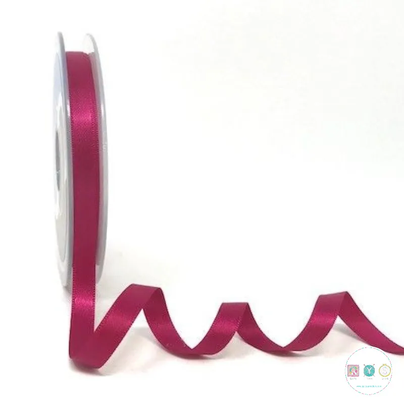 8mm Satin Ribbon in Cerise Pink