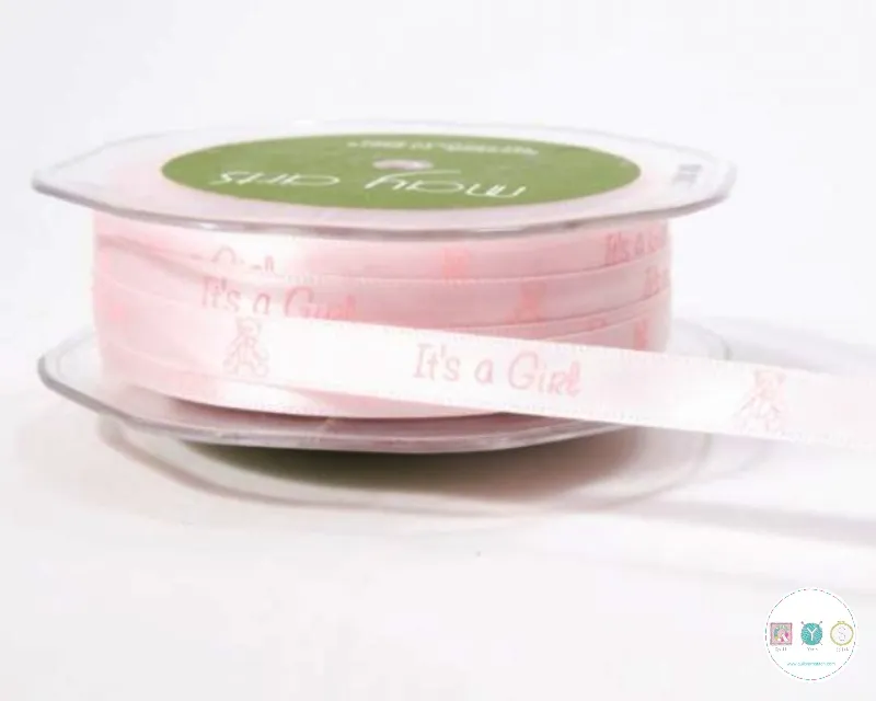 10mm Satin Ribbon It's a Girl