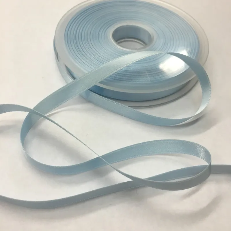 8mm Satin Ribbon in Baby Blue Colour 16