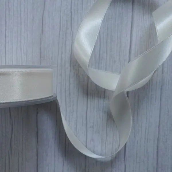 16mm Satin Ribbon in Cream