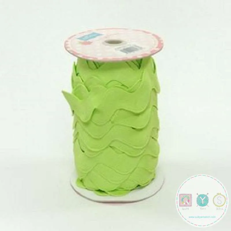 25mm Jumbo Ric Rac Trim in Green