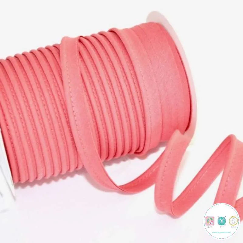 Piping in Coral Pink Col 83 - 18mm Wide by Fany