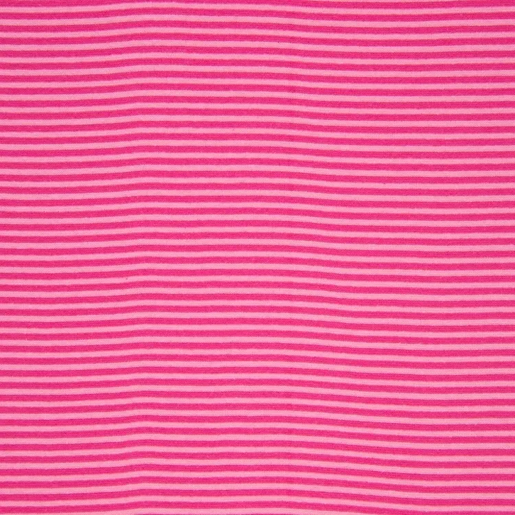 Yarn Dyed Cotton Jersey Fabric Tube in Pink Stripes