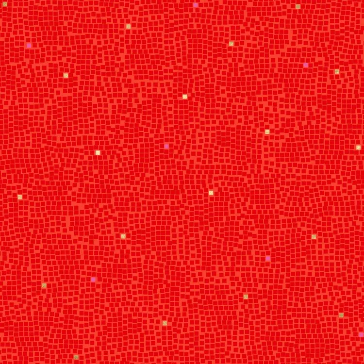 Quilting Fabric - Square Dots with Metallic Accents on Red from Jolly Basics by Ruby Star Society RS1046 14M