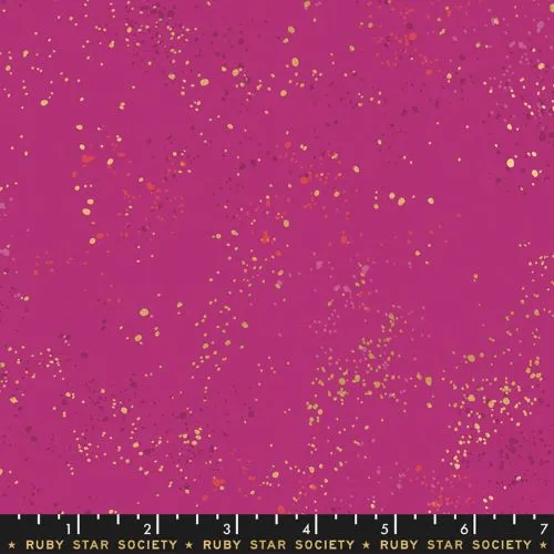 Quilting Fabric - Ruby Star Society Speckled in Berry with Metallic Accents Colour RS5027 62M