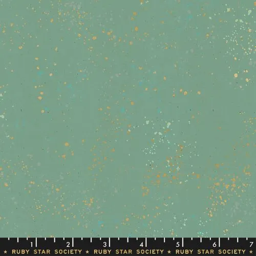 Quilting Fabric - Ruby Star Society Speckled in Soft Aqua with Metallic Accents Colour RS5027 70M for Moda