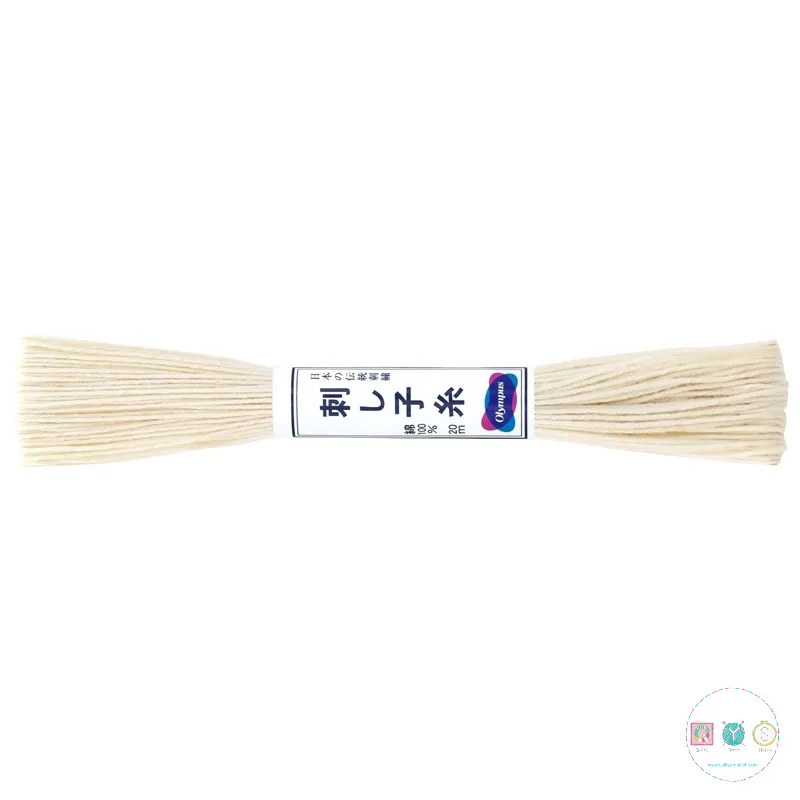 Olympus Sashiko Thread - Ecru ST-02 - Cream - Cream Embroidery Thread