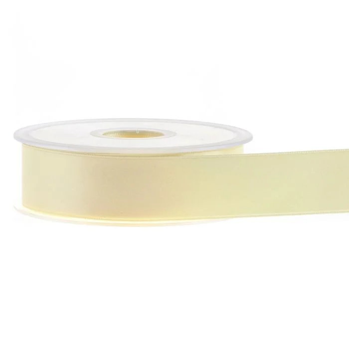 16mm Satin Ribbon in  Pale Yellow