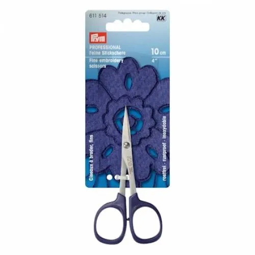 Prym Professional Fine Point Embroidery Scissors with 4-Inch Blades