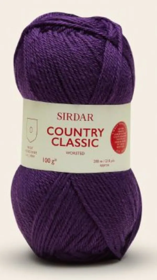 Yarn - Sirdar Country Classic Worsted in Royalty Purple 650