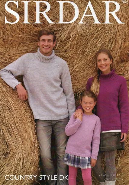 Knitting Pattern - Double Knit Sweaters for all the Family by Sirdar 7825