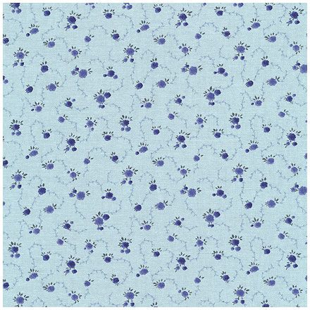 Quilting Fabric - Small Blue Flowers From Basic Dusty for Stof Fabrics