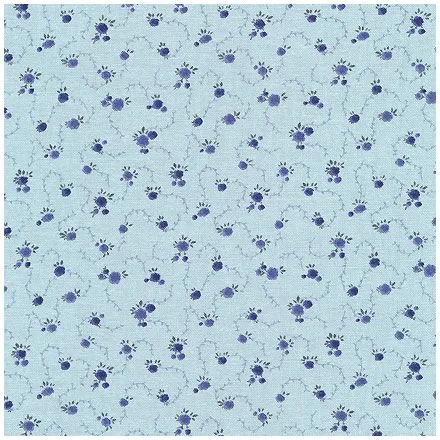 Quilting Fabric - Small Blue Flowers From Basic Dusty for Stof Fabrics