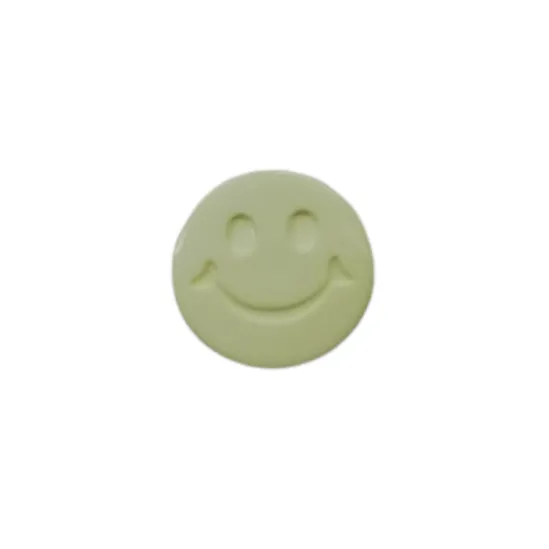 Buttons - 15mm Plastic Smiley Face in Cream