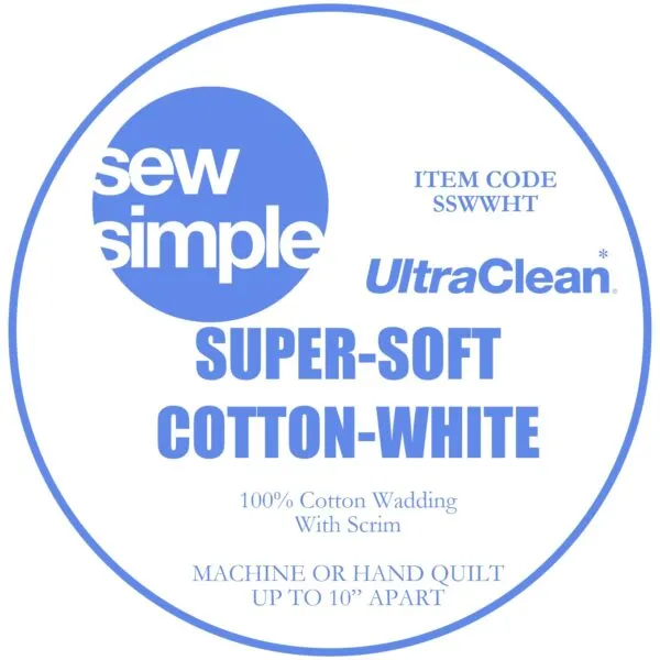 90" Wide Wadding - 100% Bleached White Cotton by Sew Simple