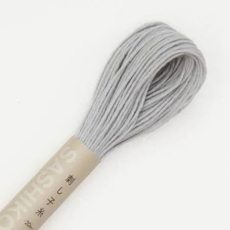 Olympus Sashiko Thread - Grey 28 - Light Grey Embroidery Thread