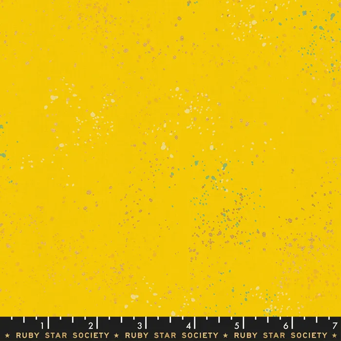 Quilting Fabric - Ruby Star Society Speckled in Sunshine with Metallic Accents Colour RS5027 71M