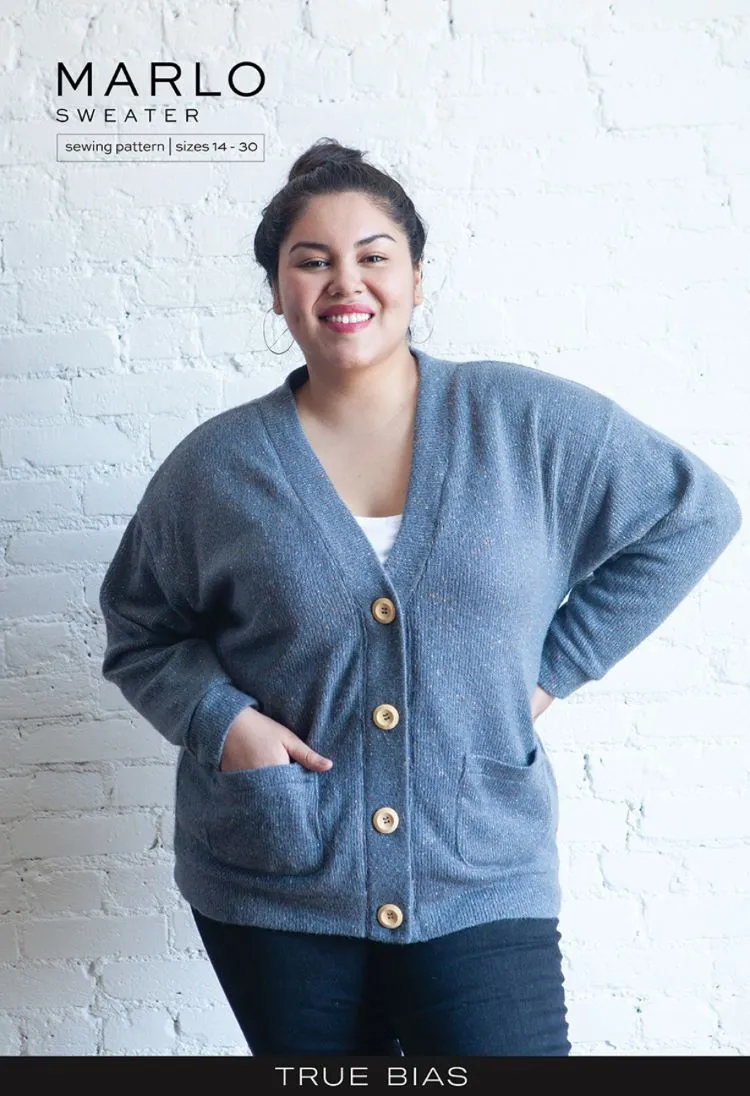 True Bias - Marlo Cardigan Sewing Pattern Sizes 14 to 30