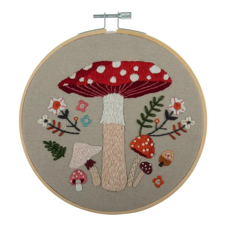 Toadstool Embroidery Kit by Trimits