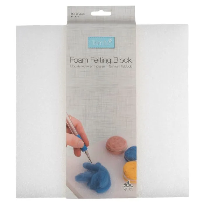 Foam Felting Block by Trimits - 25.5 cm x 25.5 cm