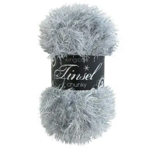 Yarn - King Cole Tinsel Chunky Silver 206