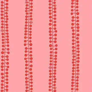 Quilting Fabric - Vines in Pink from Glasshouse by Emily Taylor for Figo Fabrics