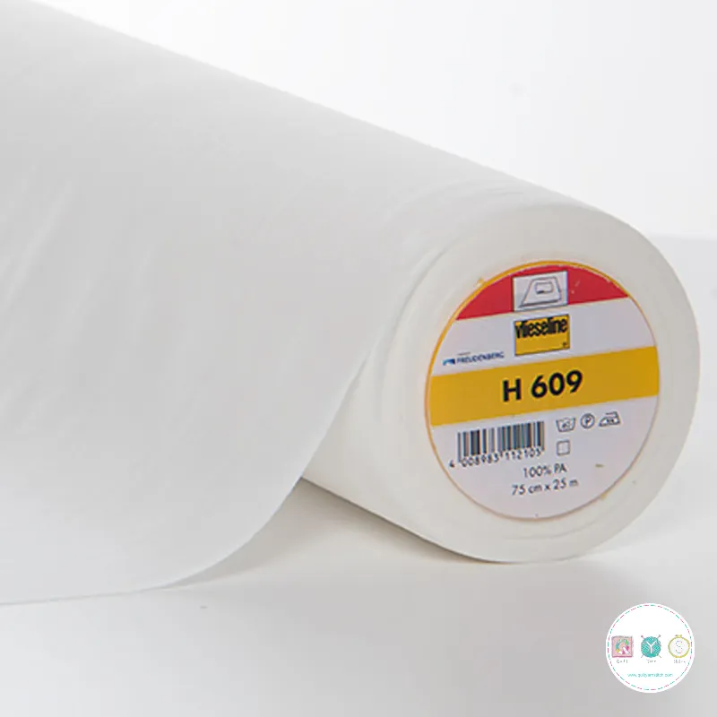 Vlh609 White - Vilene Fusible Knit Bi-elastic Interlining Fabric / Interfacing Stretch - Vlieseline - Dressmaking 