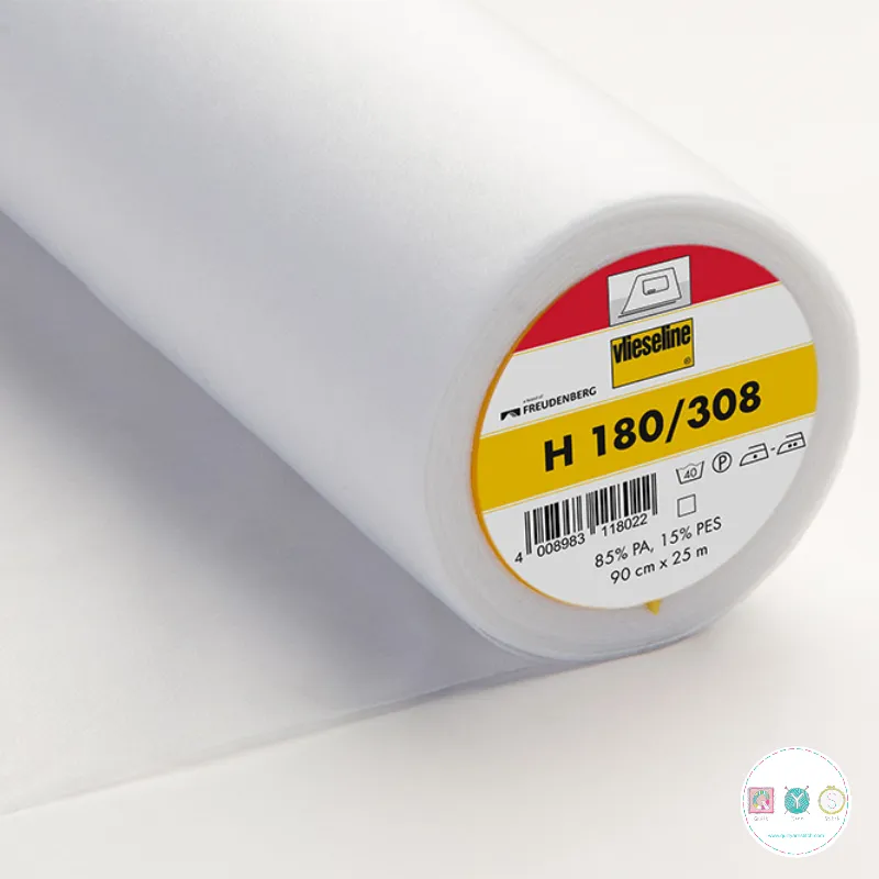 Vl308 White - H180 - Vilene Easyfuse Ultrasoft Light Weight Interlining - Vlieseline - Dressmaking 