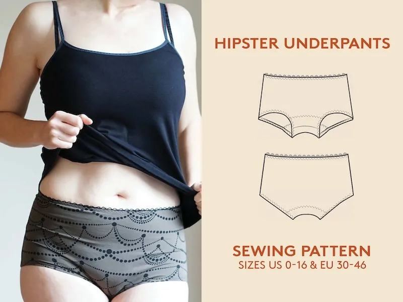 Wardrobe by Me - Love Yourself Hipster Underpants Sewing Pattern