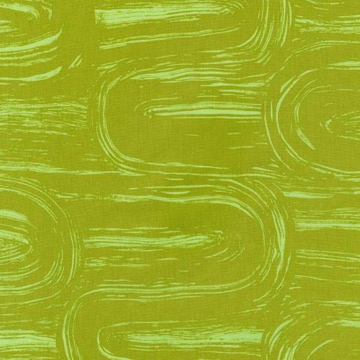 Quilting Fabric - U Strokes on Green from Wishwell:Brushy by Vanessa Lillrose & Linda Fitch for Robert Kaufman 2097449