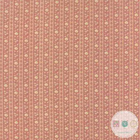 Quilting Fabric - Floral Vine on Dusky Pink from Wild Orchid by Blackbird Designs for Moda Fabric