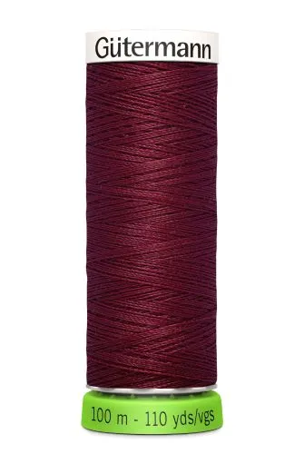 Gutermann Sew All Thread - Wine Recycled Polyester rPET Colour 368