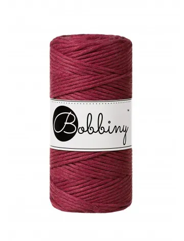 Macrame Cord 3mm in Wine Red by Bobbiny