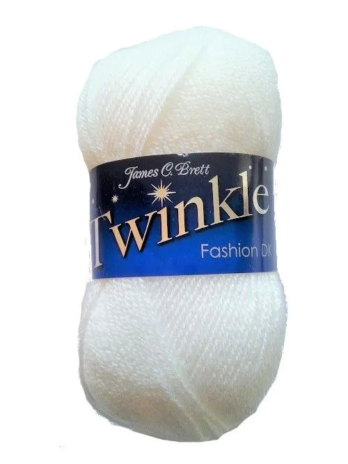 Yarn - James C Brett Twinkle DK Yarn in White TK2