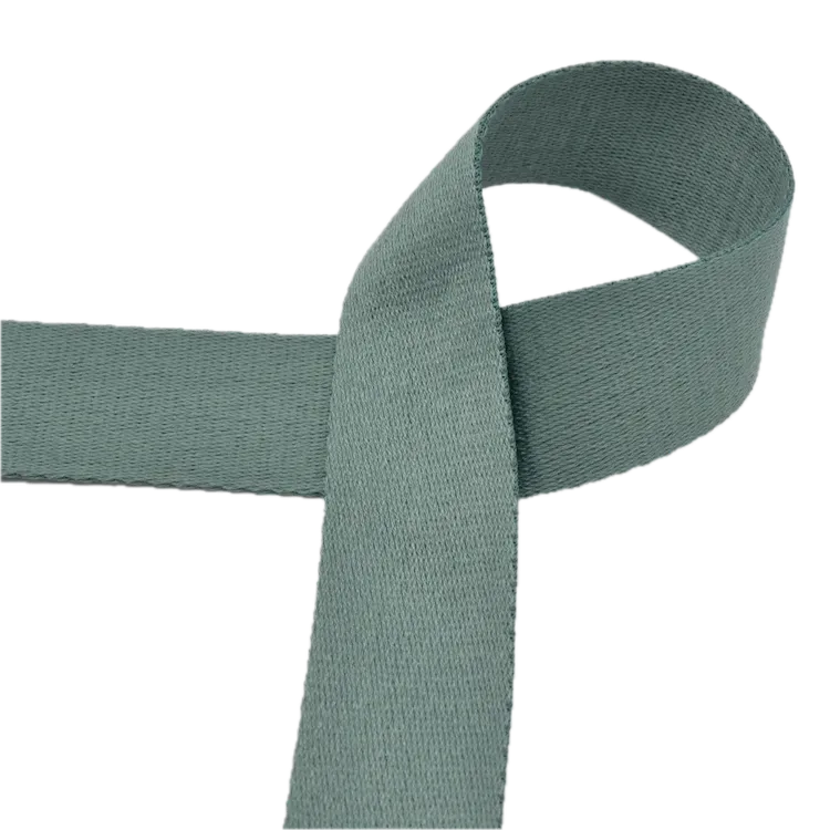 Bag Webbing - 40mm Soft Cotton Blend in Dusty Green