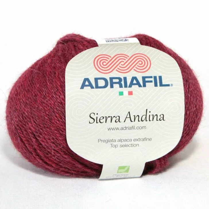 Yarn - Adriafil Sierra Andina Sport / DK in Burgundy Melange 21