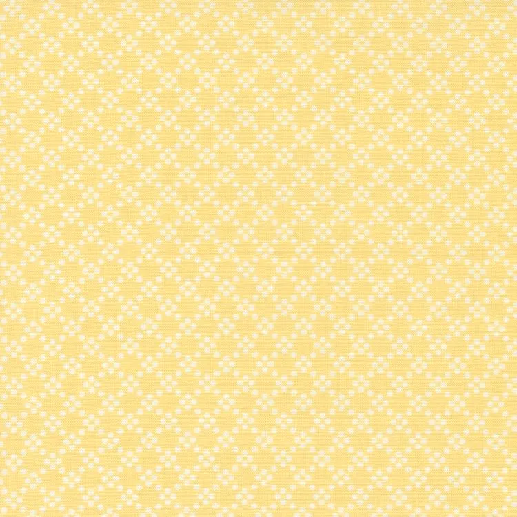 Quilting Fabric - Dot Grid on Yellow from Grace by Brenda Riddle for Moda 18725 18